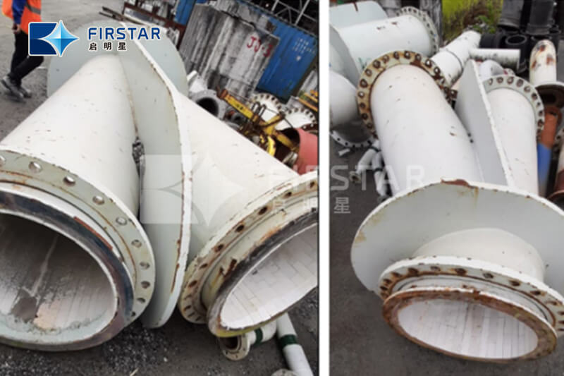 Ceramic Lined Wye Feed Pipe&Tees Ceramic Lined Wye Feed Pipe&Tees
