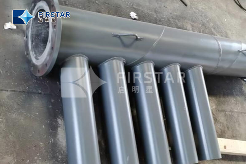 Cast Baslat lined pipes separator feed pipe For Bulk Material Handling Systems Трубы с линером из отливаемого базальта для подачи материалов в сепараторе в системах грузоперевозок больших объемов.